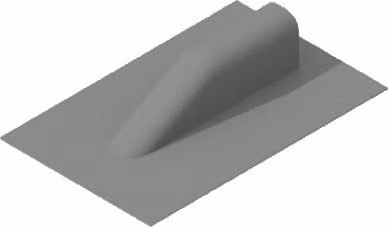 Cromar GRP Roofing Small Roof Ridge Closure in Grey