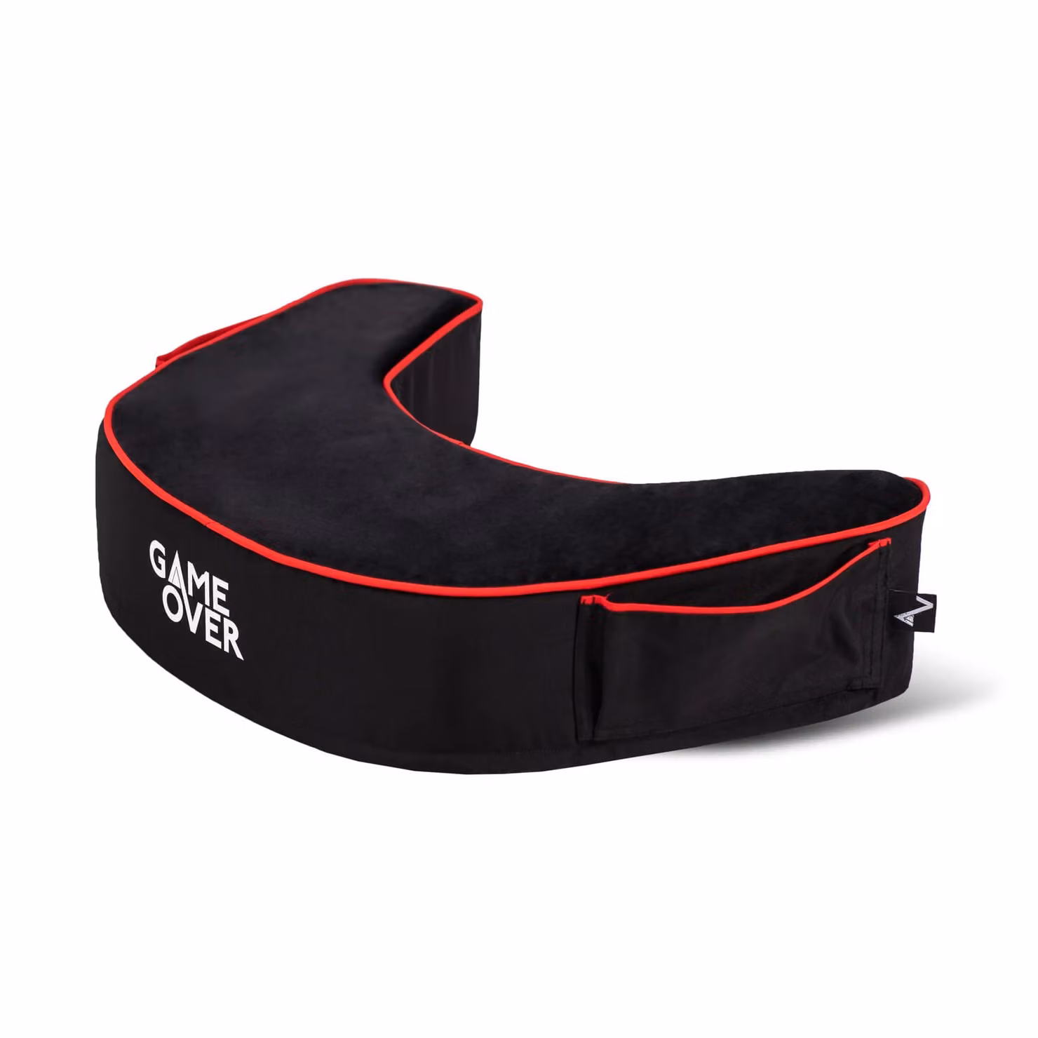 Game Over Store Fire Rune Classic 8-Bit Ergonomic U-Shaped Gaming Support Lap Cushion in Black Polyester Velours