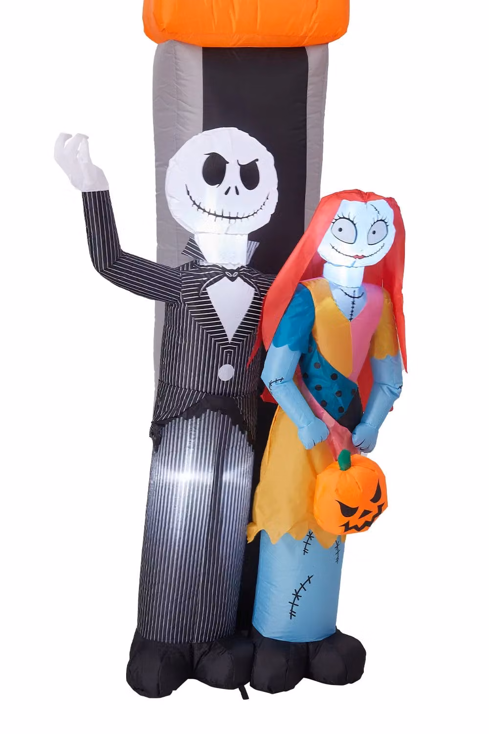 H&O Direct Jack Skellington and Sally Halloween Inflatable Welcoming Archway with Built-in LED Lights, 10ft, Multicolour – 4