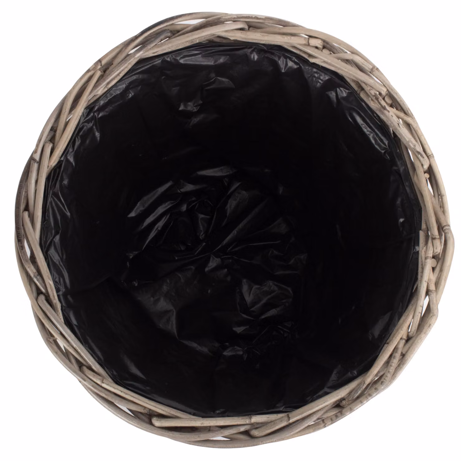 Red Hamper Brown Tapered Round Rattan Planter with Plastic Lining, Small – 3