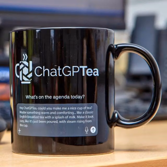 Boxer Gifts ChatGPTEA Funny Office Mug, White and Black