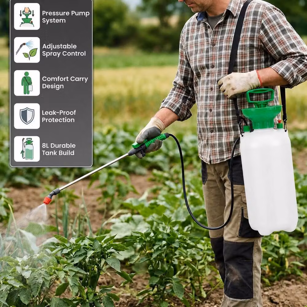SPETLEK Manual Garden Pressure Sprayer, White, 8 l – 2