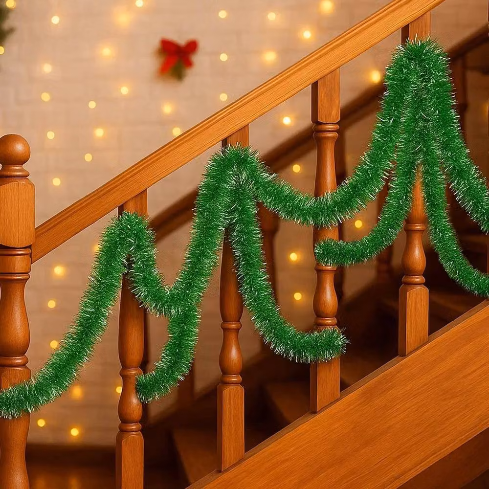 EONLION Green Christmas Tinsel Garland Foliage – 3