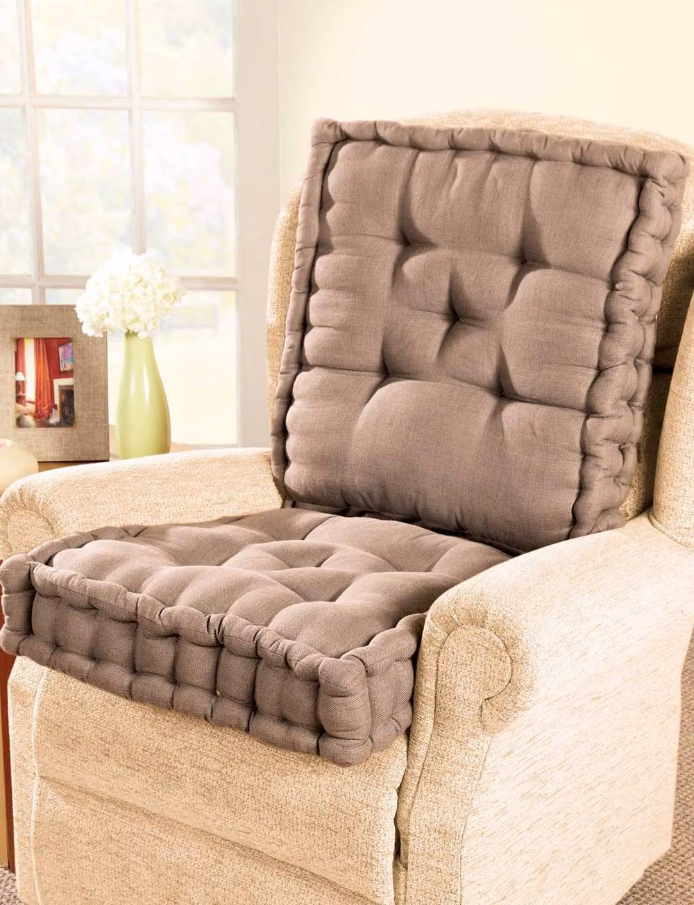 Chums Luxury Back and Seat Booster Cushion in Brown – 2