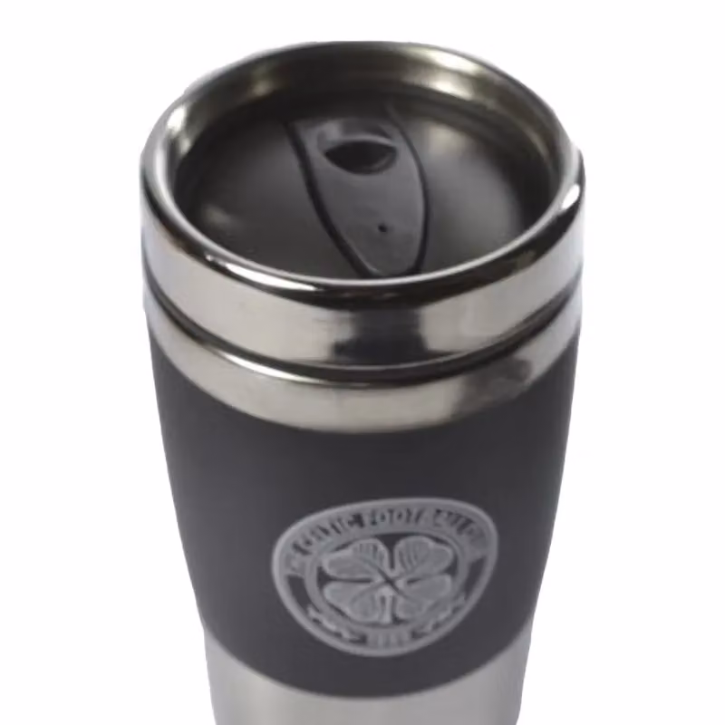 Celtic FC Executive Metallic Travel Mug with Lid in Black, 450 ml – 2