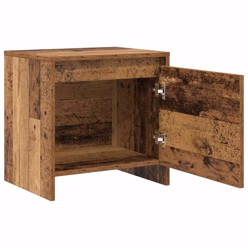 Berkfield Home Rustic Bedside Cabinet in Brown Engineered Wood – 4