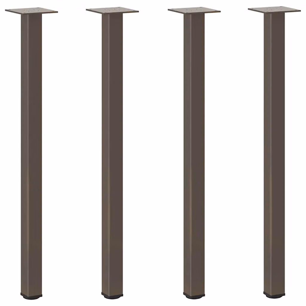 Berkfield Home Steel Coffee Table Legs, 4 Pieces, Brown, Height: 72 cm – 2