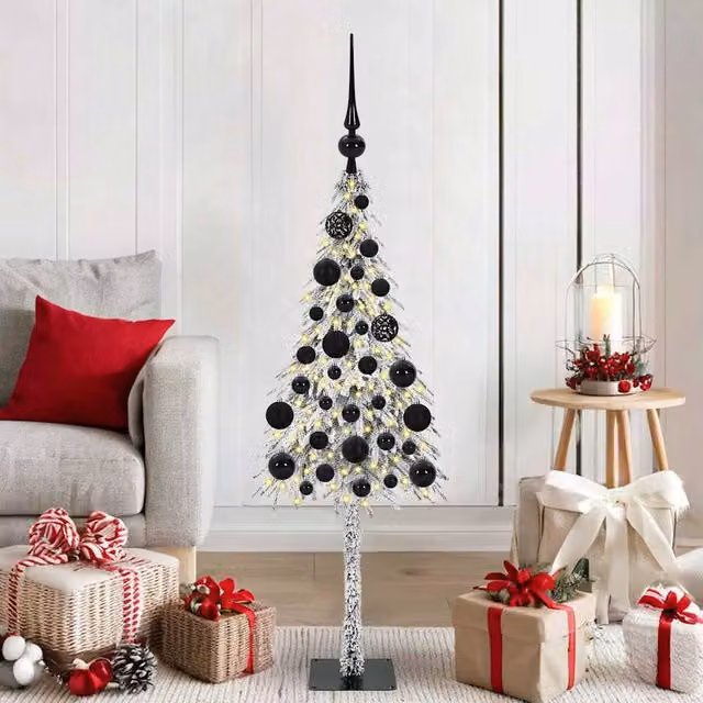 Berkfield Home White Christmas Tree with 150 LEDs, Height: 120 cm