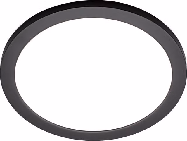 Litecraft Darly 24W LED Round Flush Ceiling or Wall Light in Black
