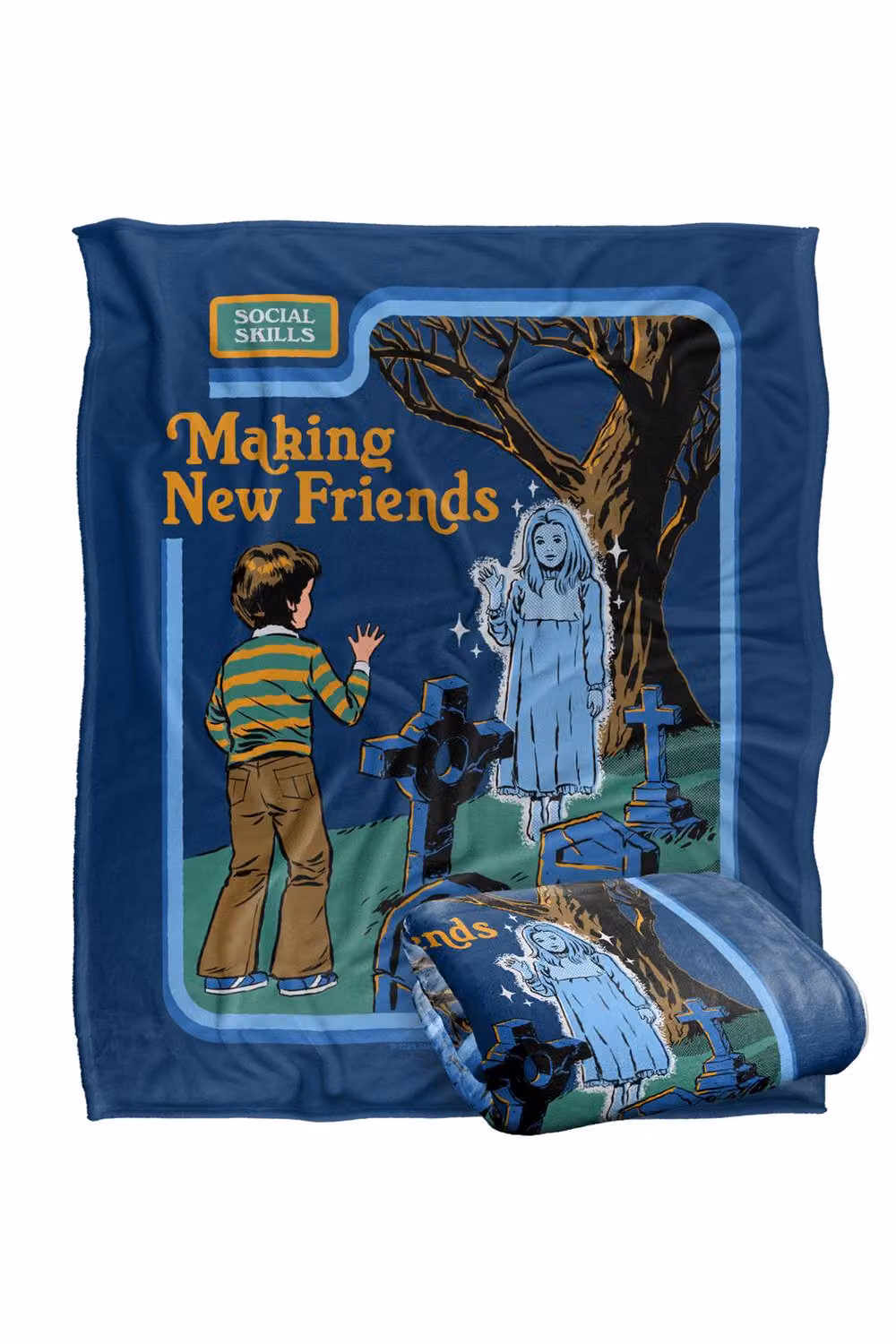Steven Rhodes Making New Friends Super Soft Fleece Throw Blanket, Multicolour, W/D/H: 152 x 127 cm – 2