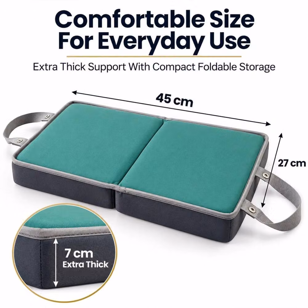 VOGREX Foldable Garden Kneeling Pad with Handles, Green, 7 cm Memory Foam – 2