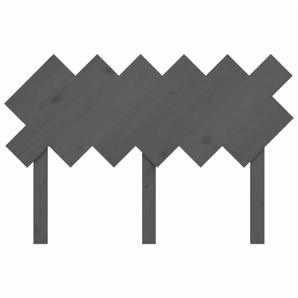 Berkfield Home Grey Rustic Solid Pine Wood Bed Headboard W: 122.5 cm, D: 3 cm, H: 80.5 cm – 3