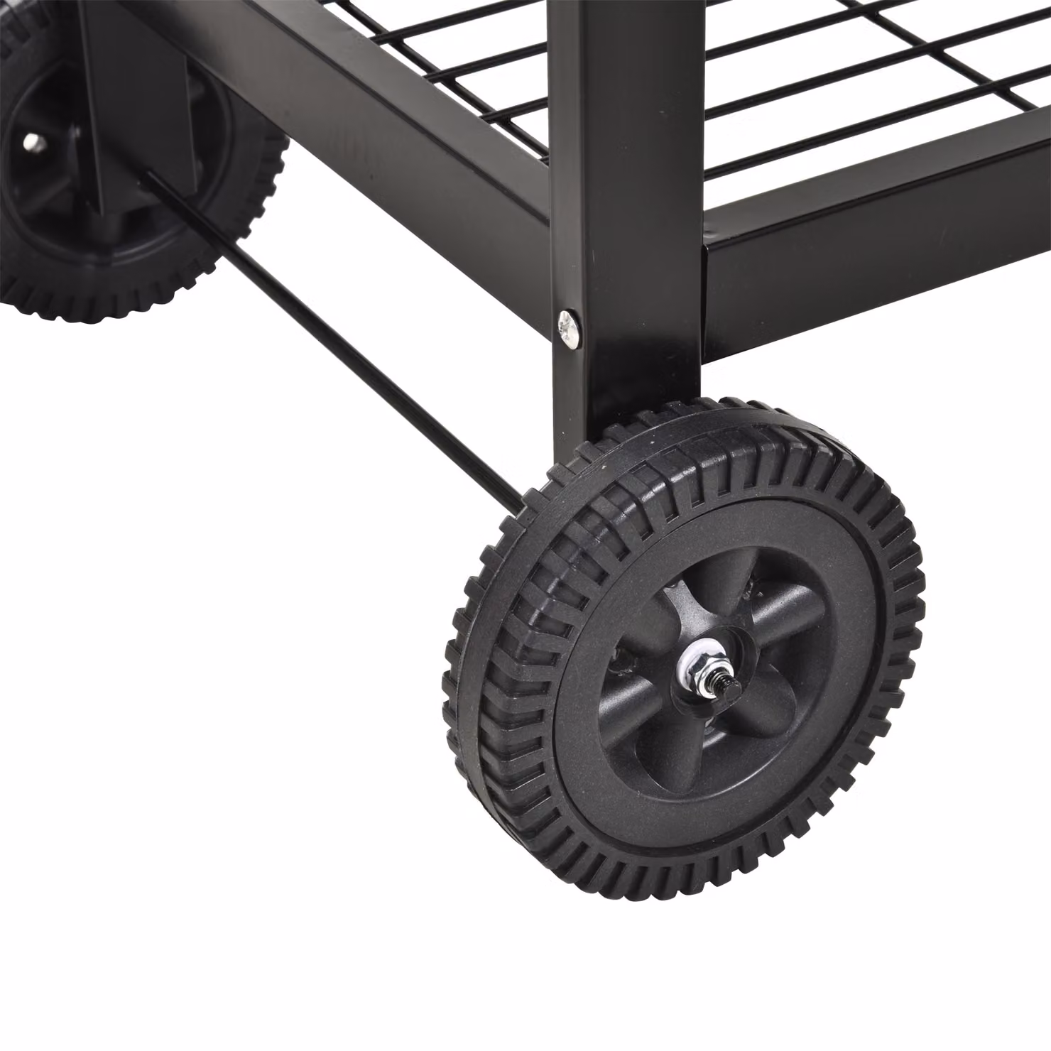 Outsunny Charcoal Barbecue Grill Trolley in Black with Dual Grill Nets and Wheels, Steel Construction, W/D/H: 96 x 90 x 45 cm – 8