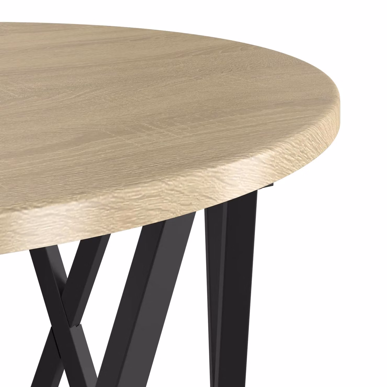 Berkfield Home Nesting Side Tables, 2 Piece Set in Sonoma Oak and Brown Engineered Wood with Round Tops – 5