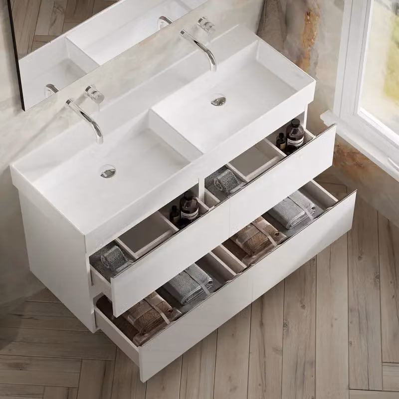 Banyetti Vatilla 1200mm Wall Hung Vanity with Veneto No Tap Hole Basin, Gloss White, W/D/H: 120 x 45 x 59 cm – 3