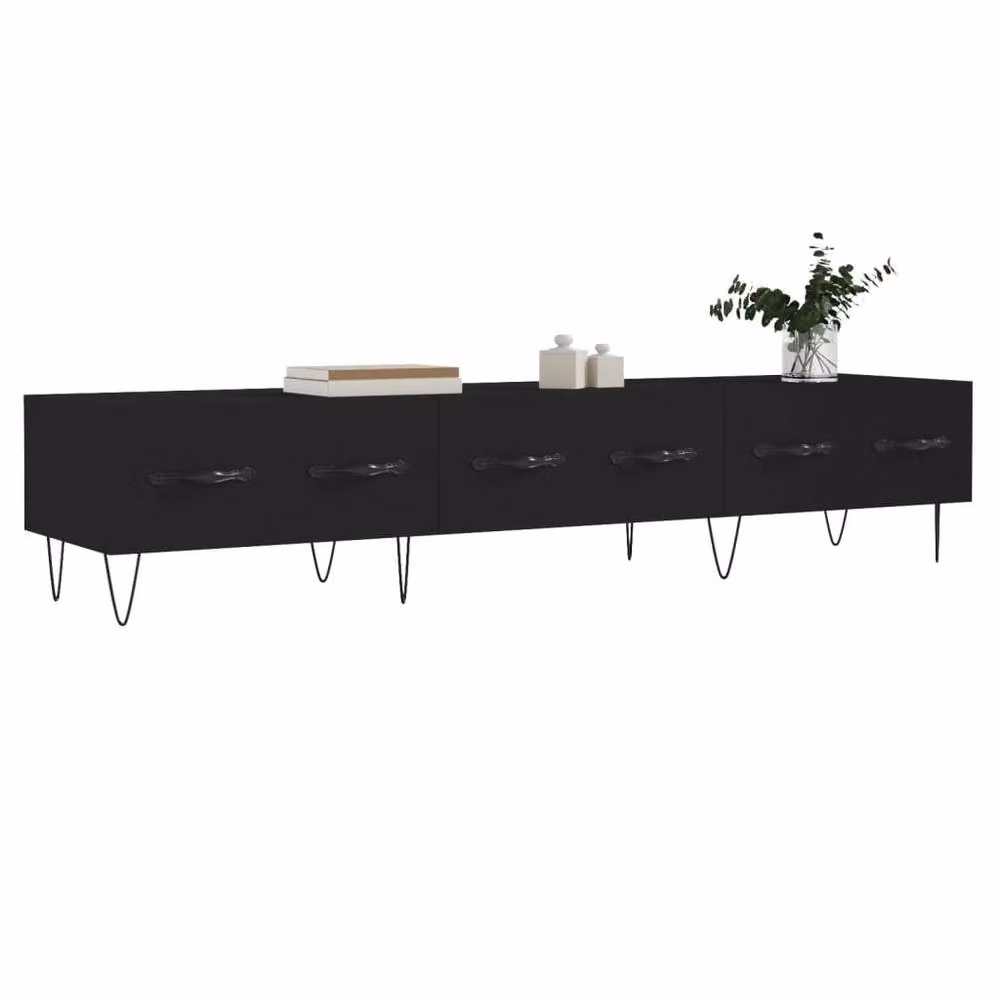 Berkfield Home Industrial TV Cabinet in Black, W/D/H: 150 x 36 x 30 cm – 3