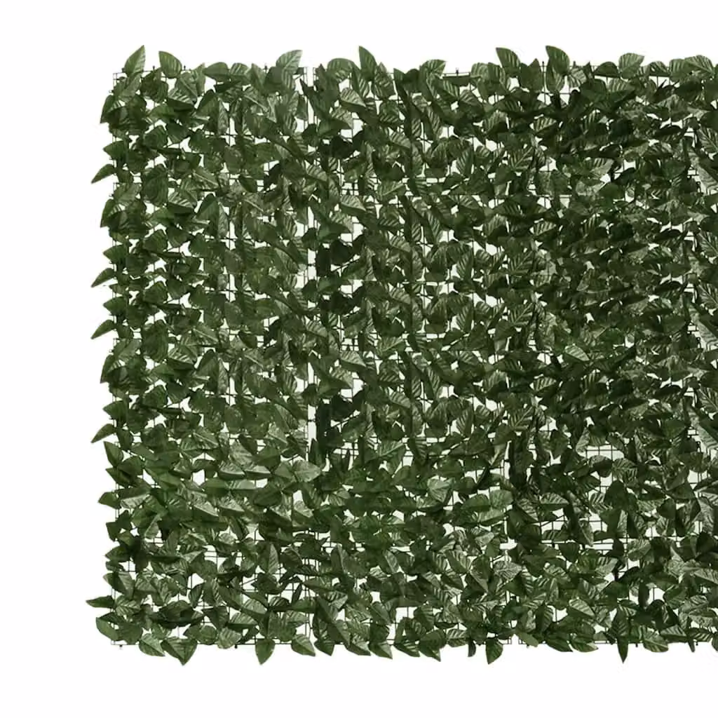 Berkfield Home Semi-Transparent Artificial Hedge Balcony Screen with Dark Green Leaves, W: 500 cm, H: 150 cm – 3