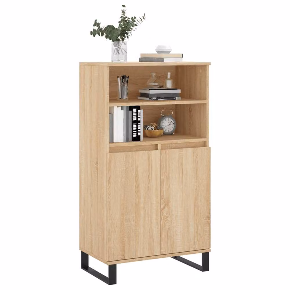Berkfield Home Sonoma Oak Highboard in Brown, W/D/H: 60 x 36 x 110 cm – 3