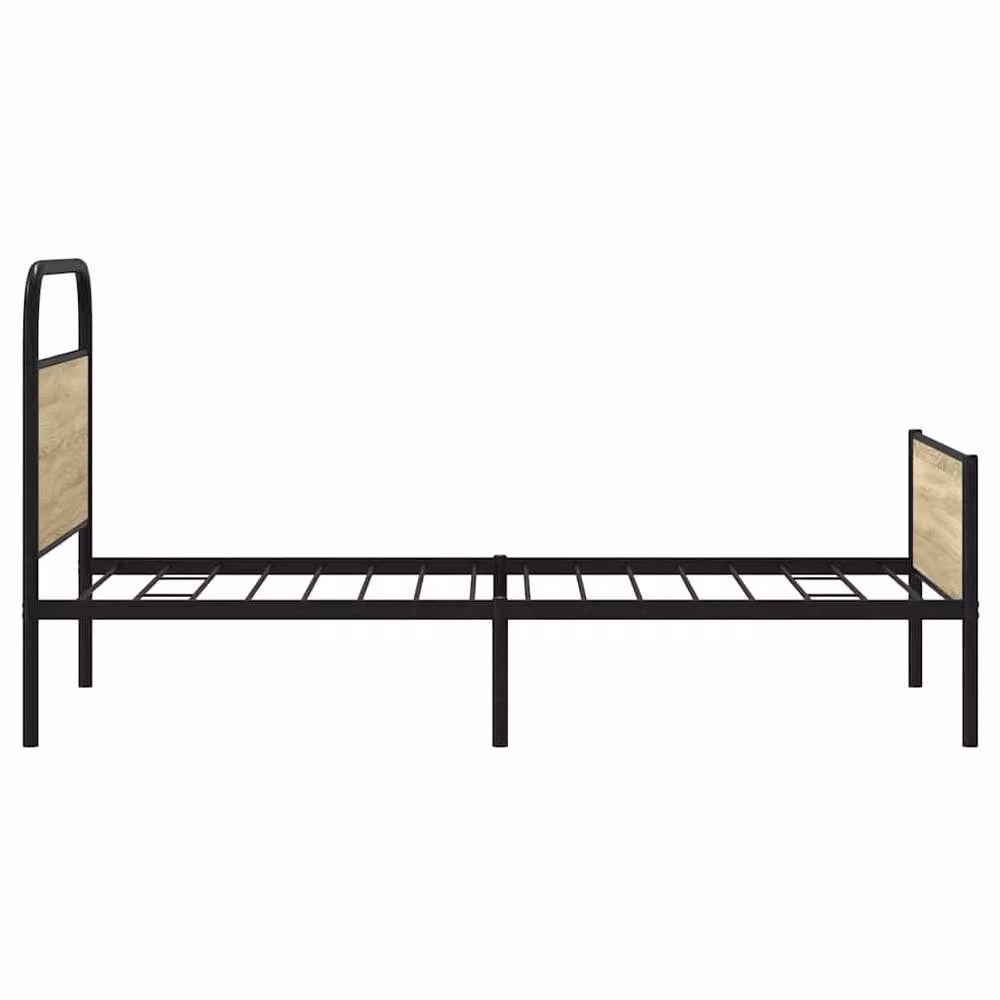 Berkfield Home Elegant Bed Frame in Sonoma Oak Engineered Wood, Light Tan, W/D/H: 90 x 190 cm – 3