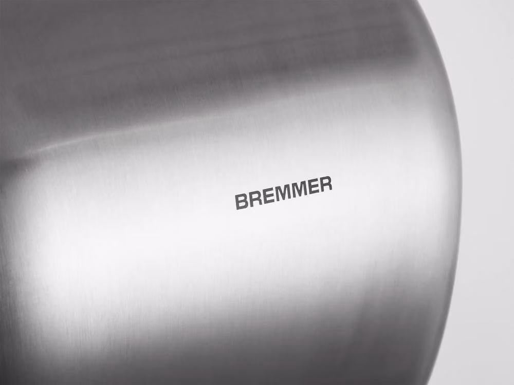 Bremmer Turbo Hand Dryer in Silver Brushed Stainless Steel – 3
