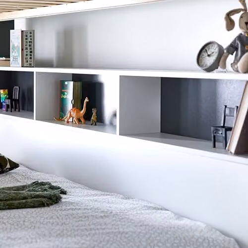 Bedmaster Oliver Triple Sleeper Bunk Bed with Spring Mattresses in Grey and White – 4