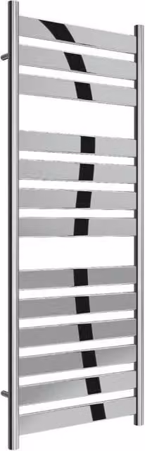 Reina Silver Steel Towel Rail H: 130 cm, W: 50 cm – 2