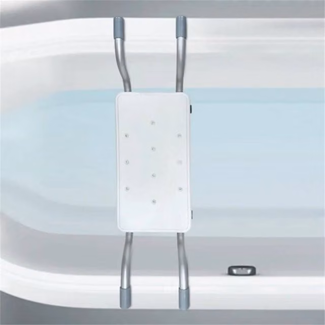 Kelvenix Non-Slip Adjustable Shower Bath Seat in White