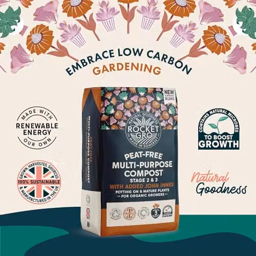 RocketGro Multi-Purpose Peat Free Compost with added John Innes, 20L – 2