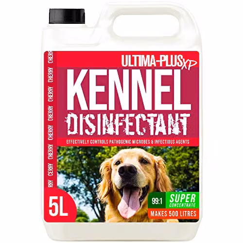 ULTIMA-PLUS XP Kennel Kleen Cherry Disinfectant Cleaner Sanitiser and Deodoriser, 5 l – 1