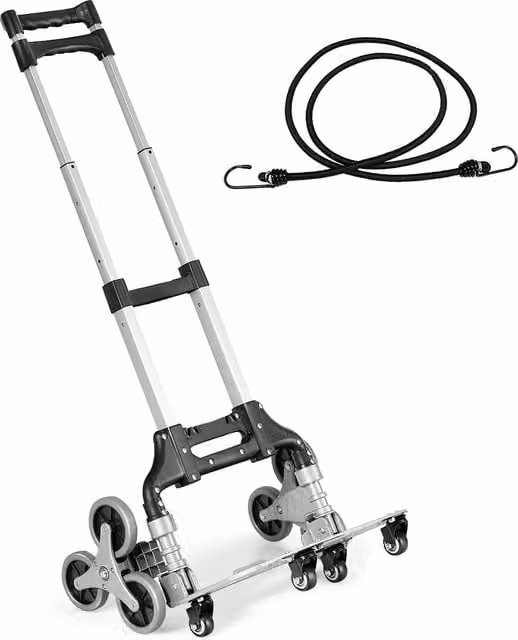 Costway Outdoor Stair Climbing Cart in Silver
