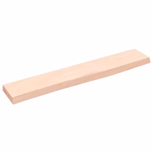 vidaXL Wall Mounted Oak Wood Shelf, Brown, W: 60 cm, D: 10 cm, H: 2 cm