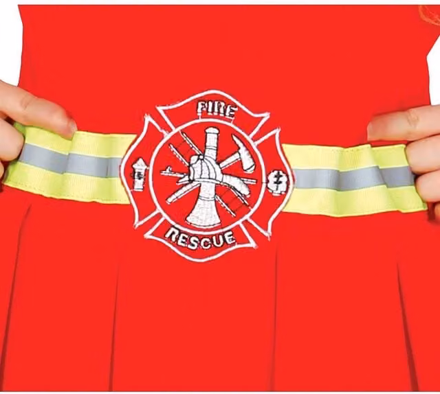 Fiestas Guirca Girls Firefighter Costume Set in Red