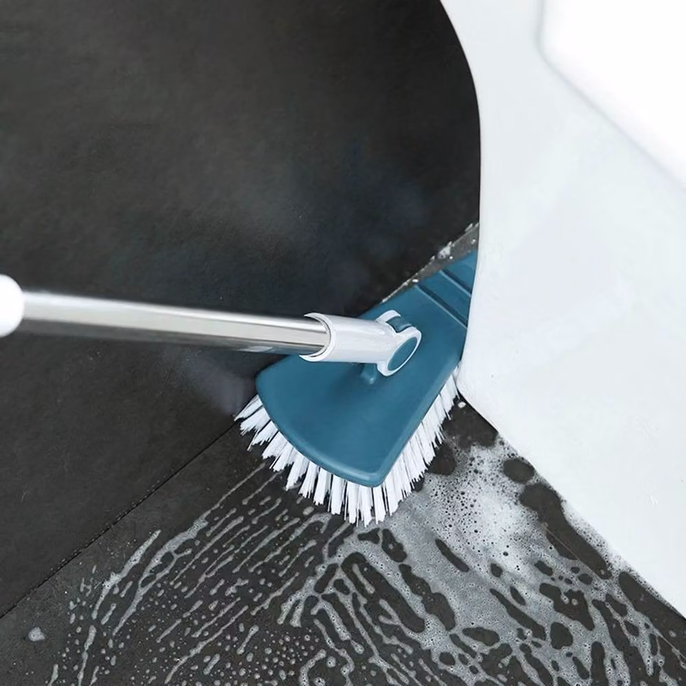 EONLION Tile Tub Scrubber Brush with Extendable Telescopic Handle and Refillable Head, Green, Length: 100 cm – 3