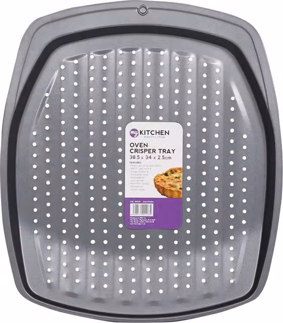 My Home Non-Stick Rectangular Oven Crisper Baking Sheet, Grey