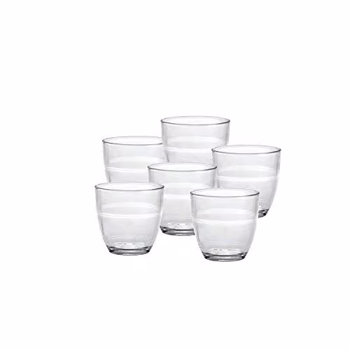 Duralex Gigogne Shot Glass and Espresso Cups, Set of 6, Transparent, 90 ml – 1