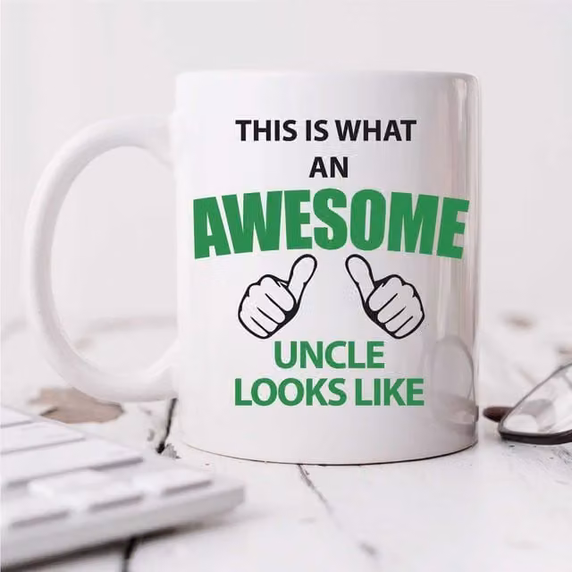 60 Second Makeover This is What an Awesome Uncle Looks Like Ceramic Mug in White – 1