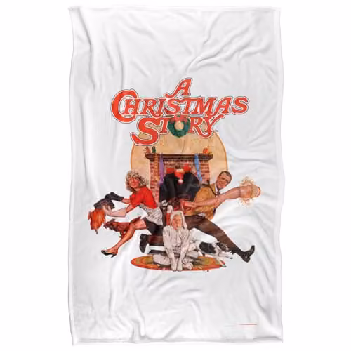 Warner Bros. A Christmas Story Poster Super Soft Fleece Throw Blanket, Multicolour, W: 91 cm, D: 147 cm