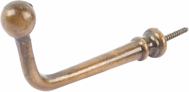 Hammer and Tongs Brass Screw Hook, 20 x 60 mm