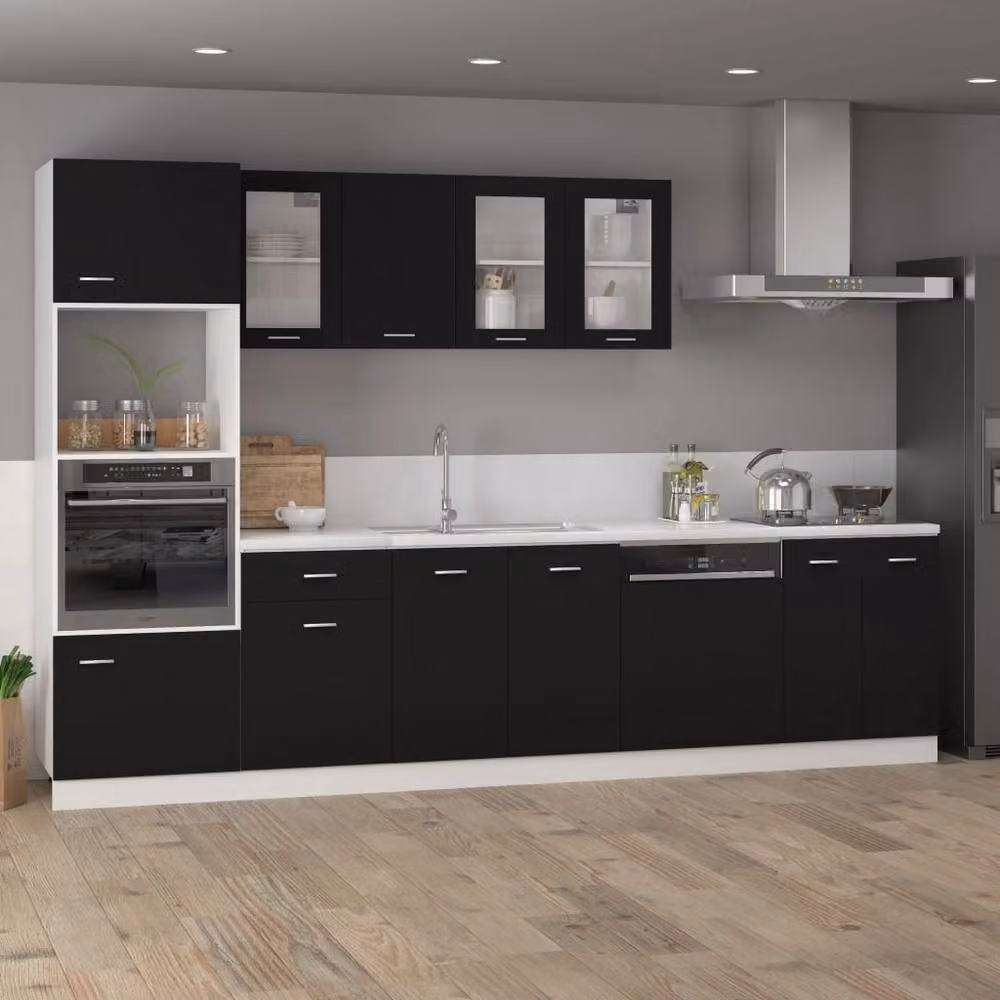 Berkfield Home Black Modern Bottom Cabinet with Drawer, W: 40 cm, D: 46 cm, H: 81.5 cm – 3