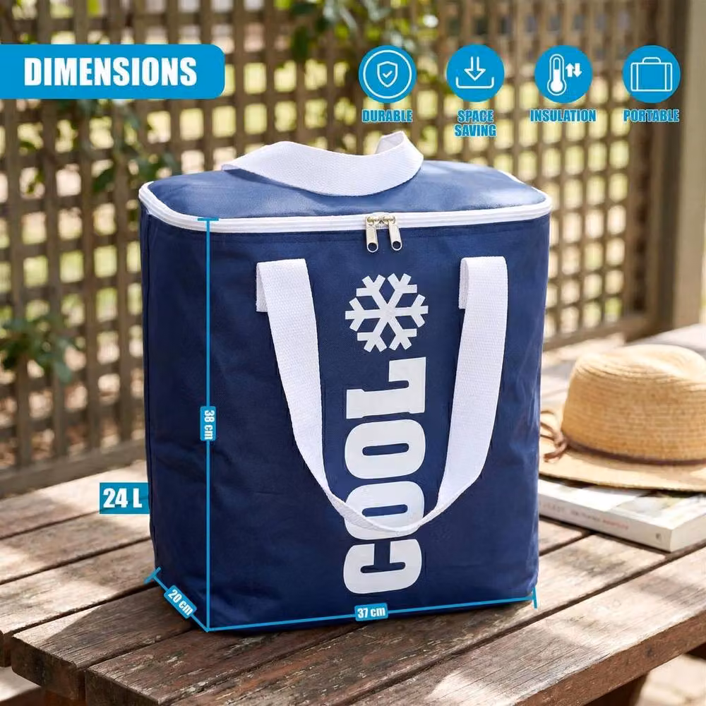 SPETLEK Insulated Thermal Cooler Bag for Food and Drinks, Blue, W: 100 cm, H: 24 cm, D: 15 cm – 4