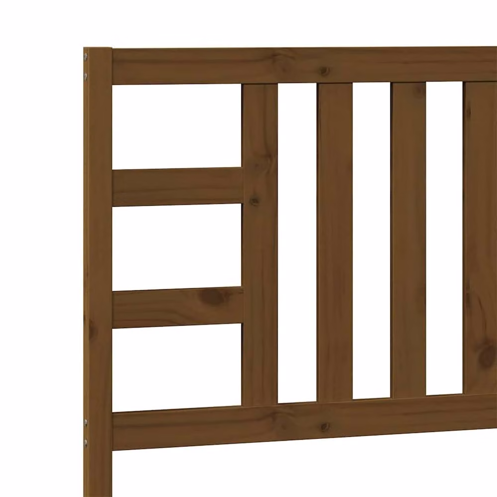 Berkfield Home Beautiful Bed Headboard in Honey Brown Solid Pine Wood, W/D/H: 96 x 4 x 100 cm – 4