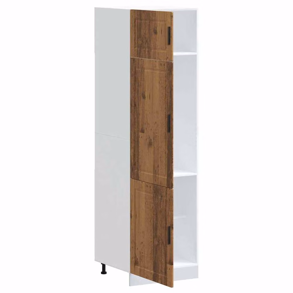 Berkfield Home Porto Kitchen Cupboard in Brown Old Wood, H 207 x W 60 x D 57 cm – 3