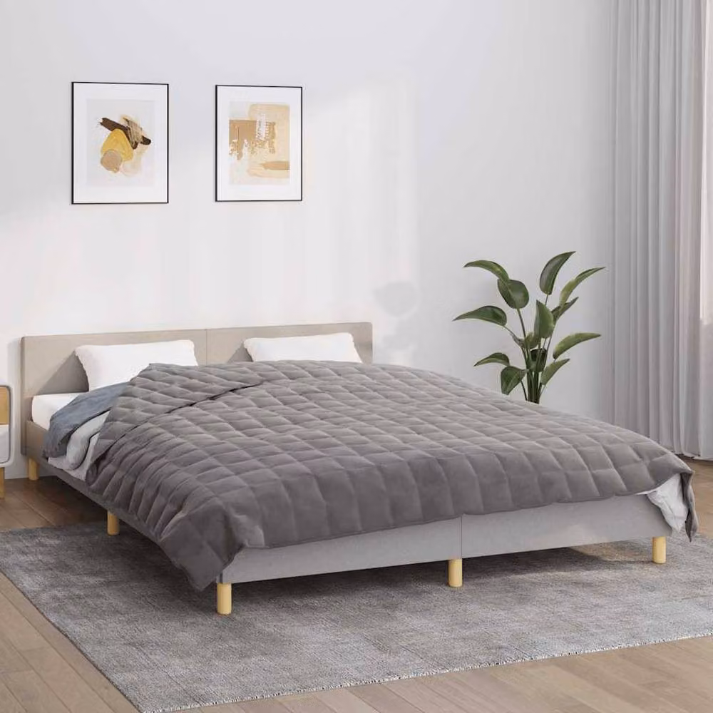 Berkfield Home Allergy Friendly Weighted Blanket in Grey, 200 x 200 cm, 9 kg – 2