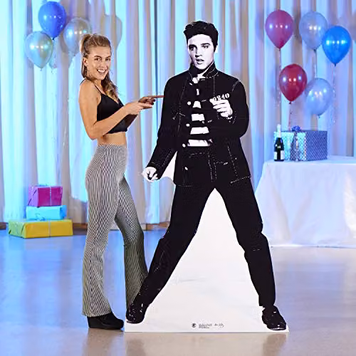 Star Cutouts SC574 Elvis Presley Jailhouse Rock Lifesize Cardboard Cutout, Multicolour Retro Party Decoration – 3