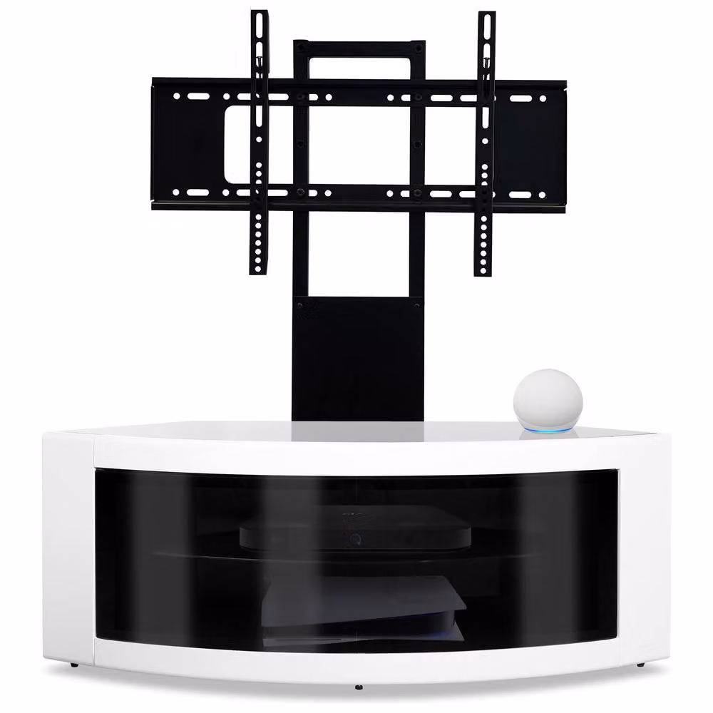 Centurion Supports PANGEA Tru-Corner Flat Screen 32-55 inch TV Cabinet with Mounting Arm in Black, White or Multicolour – 2