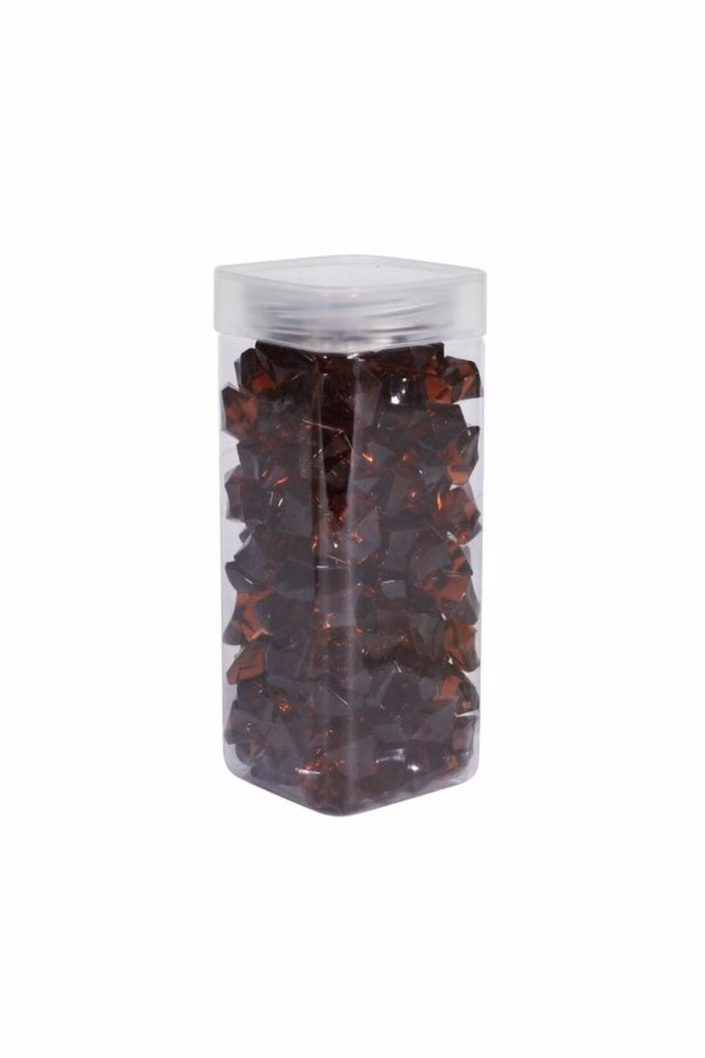 KDMD Large Dark Amber Acrylic Stones in Square Jars, 2 Pack, 300g per jar – 2