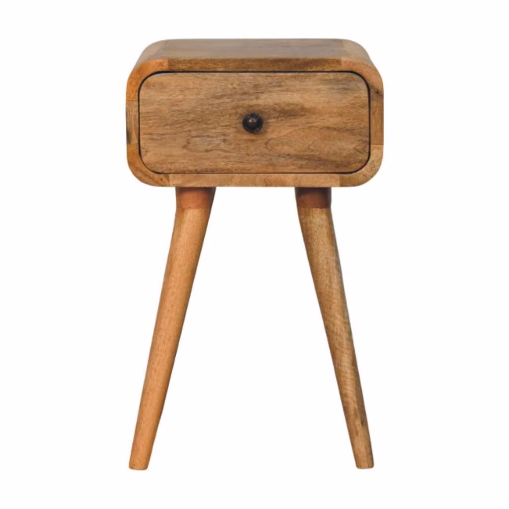 Wyld Haus Vicenza Mango Wood Nightstand with Drawer, Brown, W/D/H: 30 x 30 x 49 cm – 2