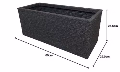 Samuel Alexander Grey Slate Effect Plastic Garden Planter Tub W: 25 cm, D: 25 cm, H: 25 cm – 6