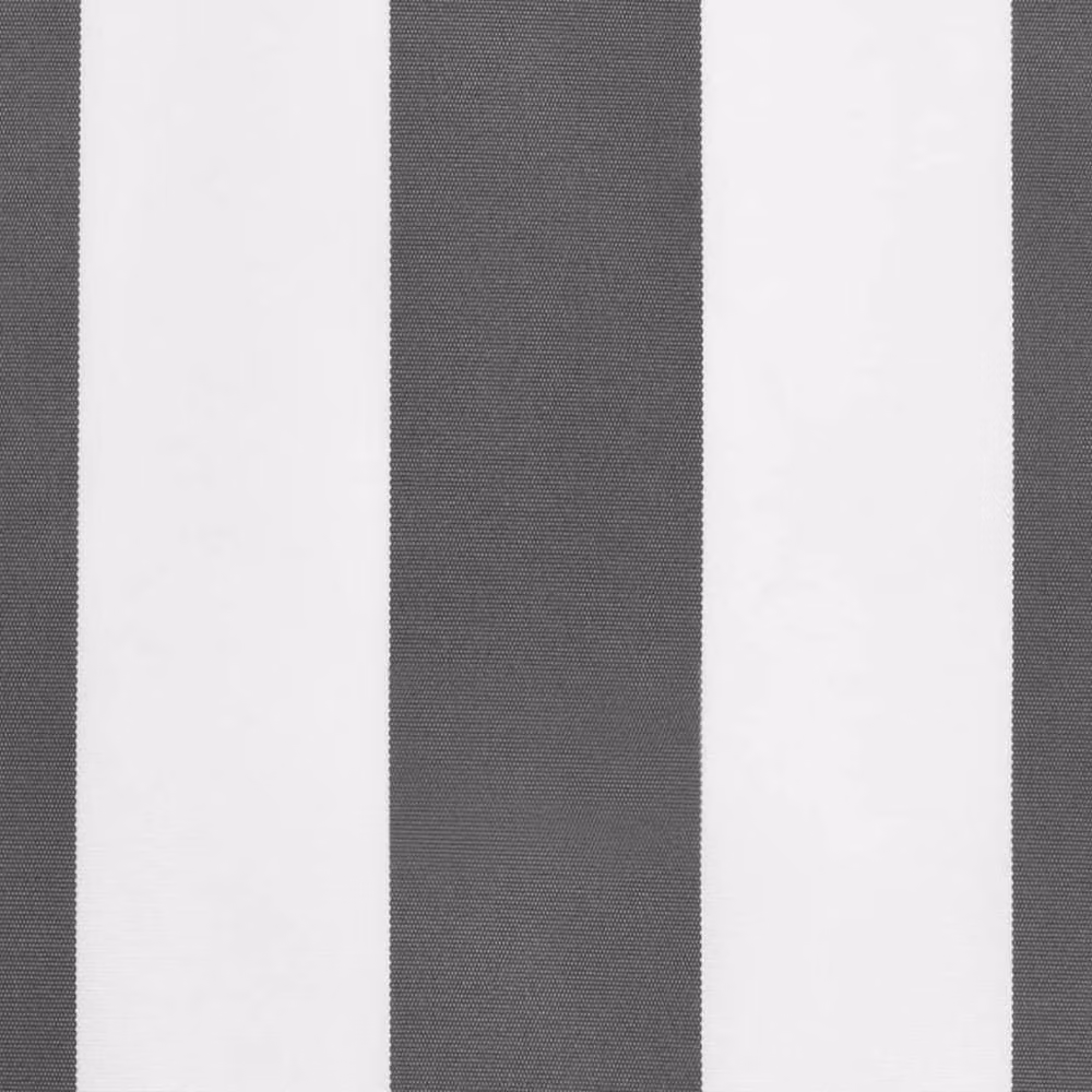 Berkfield Home Replacement Awning Valance Fabric, Anthracite and White Stripe, 6 m – 3