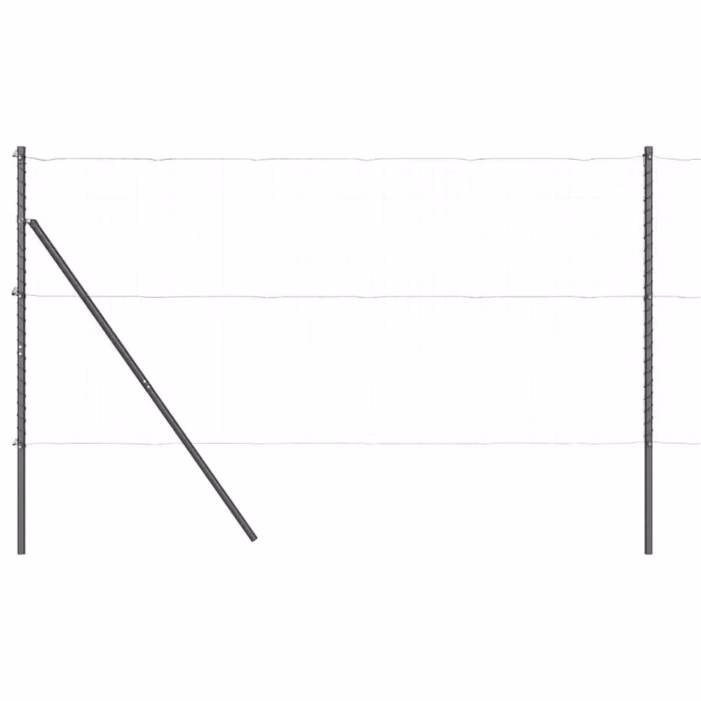 Berkfield Home 52 Pack Grey Galvanised Steel Round Fence Posts, H: 150 cm, Diameter: 32 mm – 3